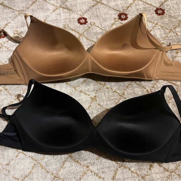 Auden The Bliss 38C Bra Lot 2 Wireless Convertible Racer Back Black Brown - Picture 3 of 5